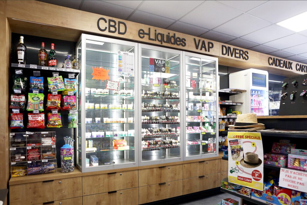 Vitrine CBD Vape et produits à forte marge - Tabac presse